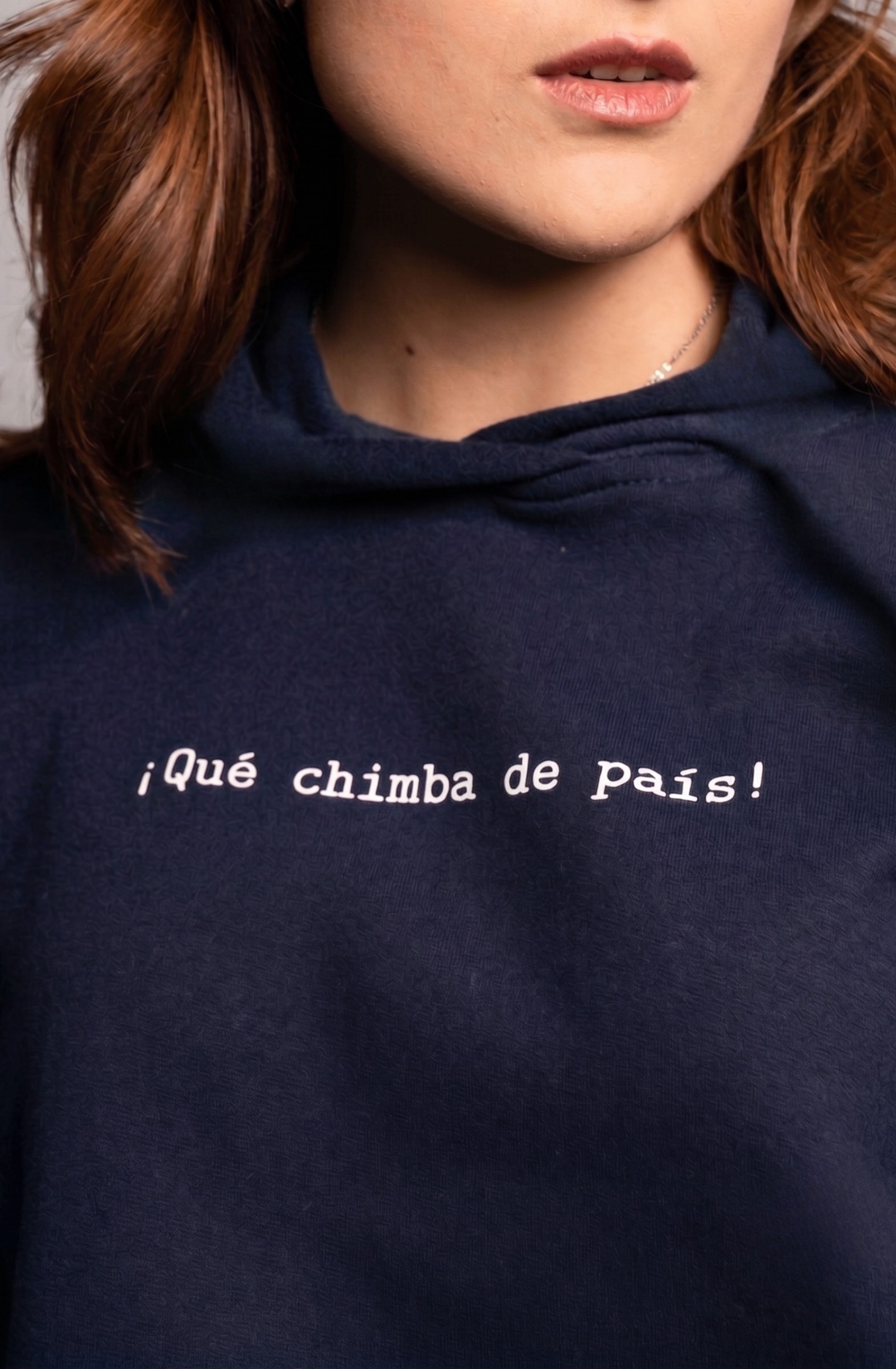 Hoodie Colombia Estampado Azul Oscuro