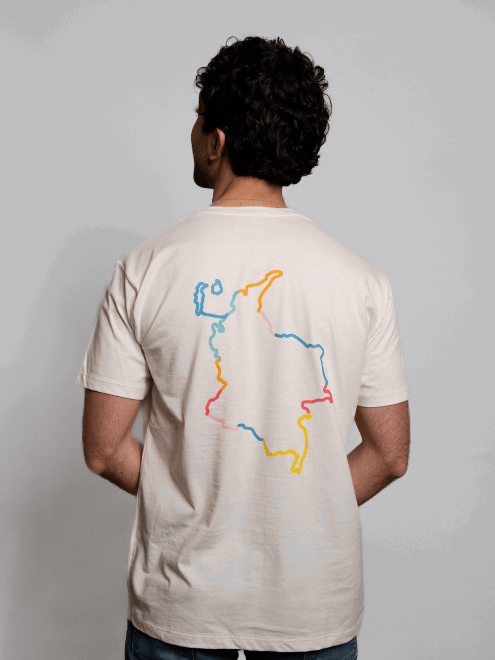 Camiseta Colombia Estampada Blanca