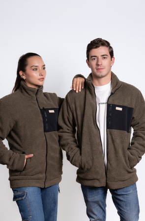 Chaqueta Ovejera Verde Militar