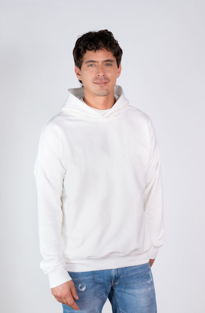 Hoodie Mapa Acuarela Marfil