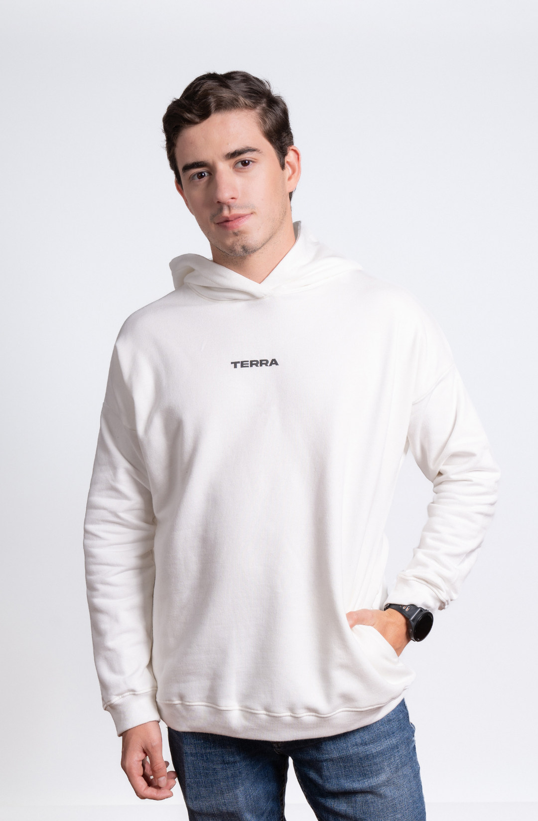 Hoodie Montaña Marfil