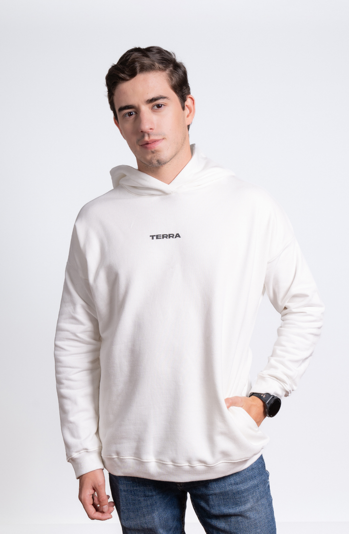 Hoodie Montaña Marfil