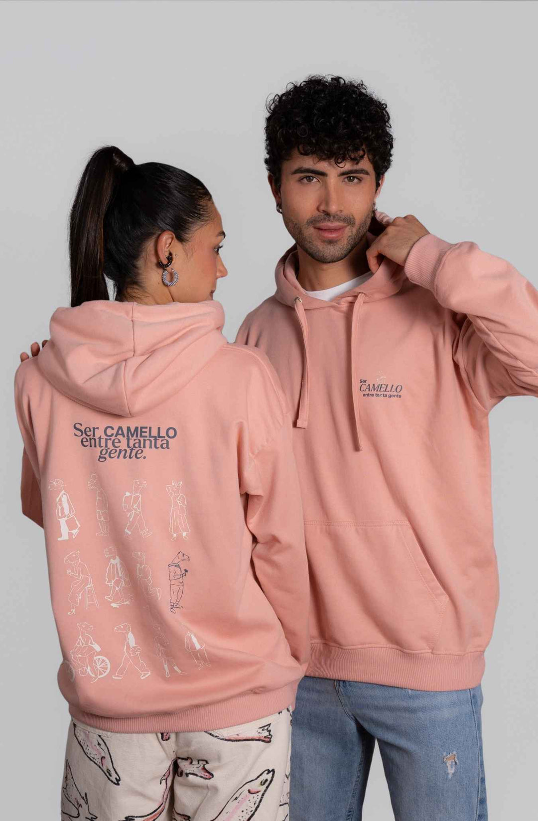 Hoodie Ser Camello Salmón