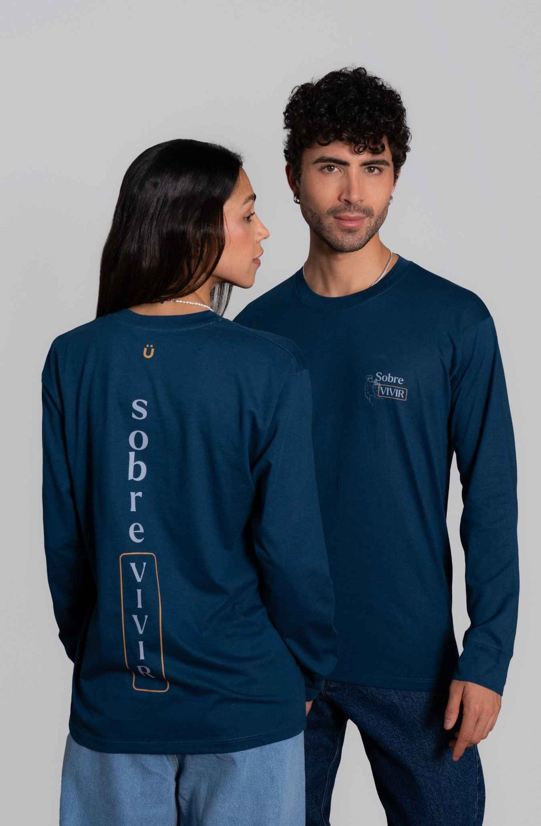 Long Sleeve Sobrevivir Azul Petróleo