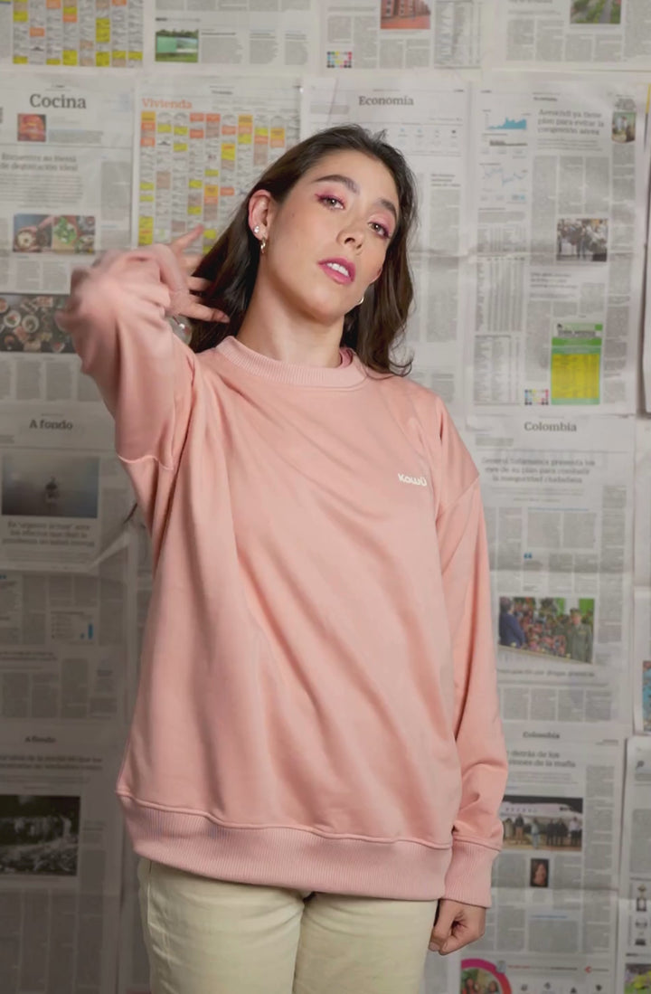 Crewneck Kowü Basic Salmón