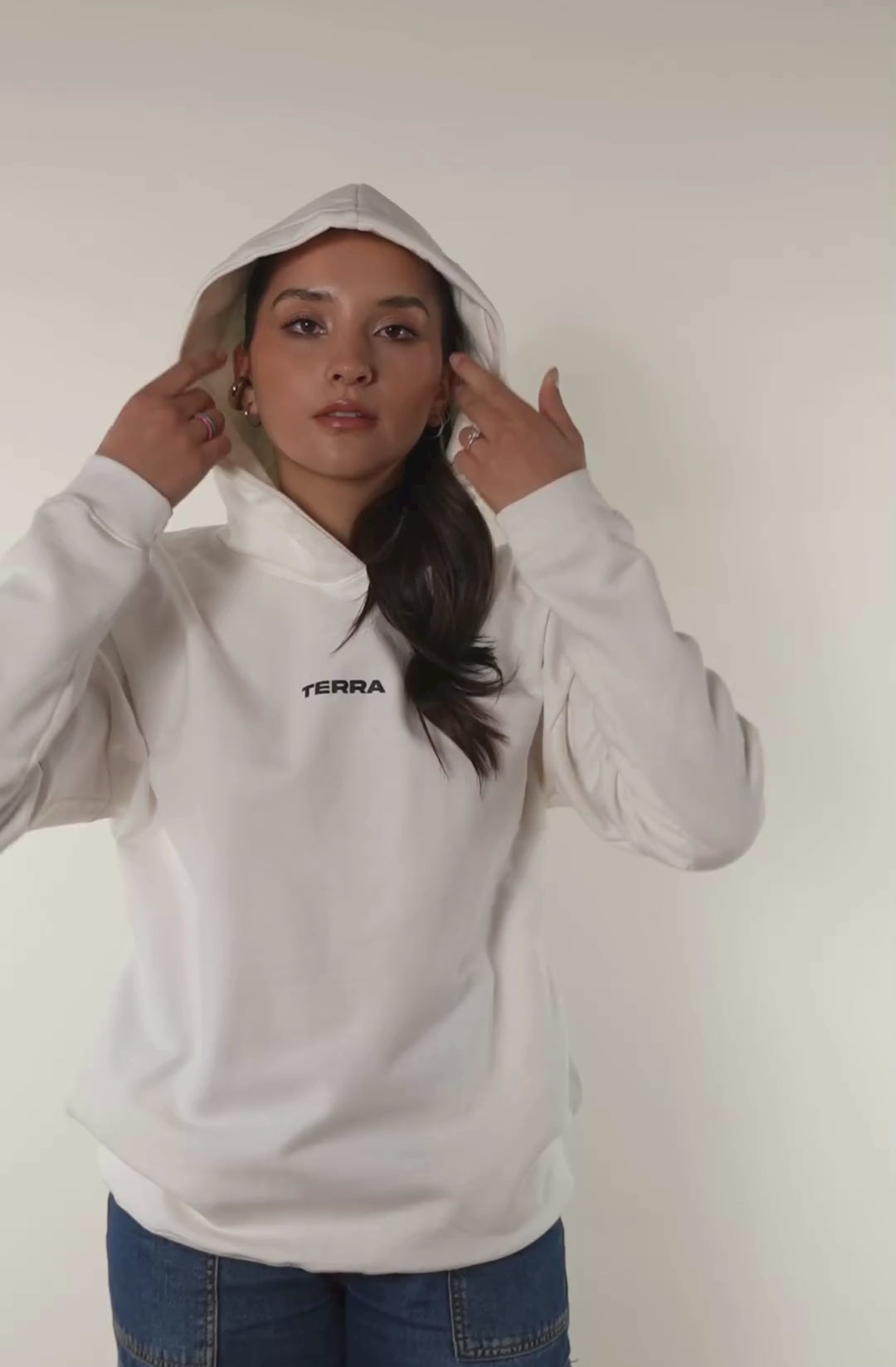 Hoodie Montaña Marfil