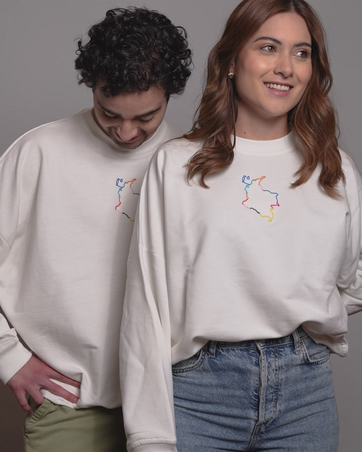 Crewneck Oversized Colombia Blanco