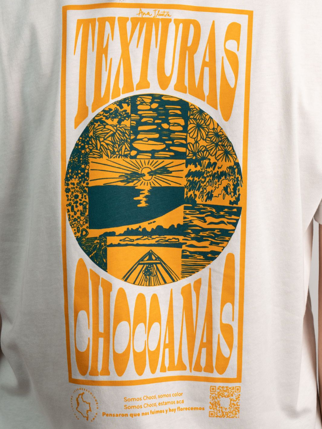 Camiseta Unisex Texturas Chocoanas Blanca