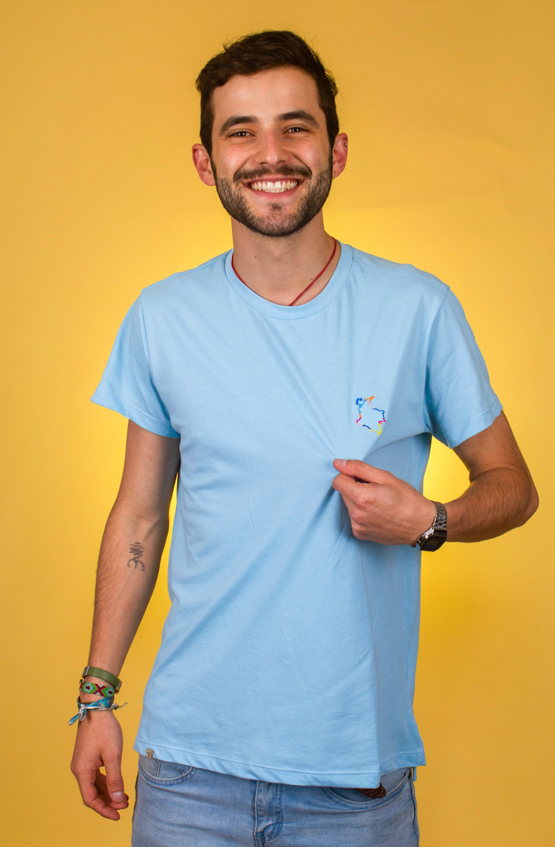 Camiseta Unisex Colombia Azul Claro